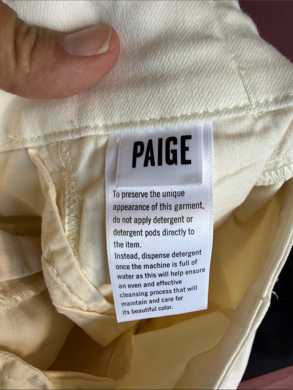 PAIGE High-Rise Wide Leg Jeans in Off-White/Cream - Picture 4 of 11